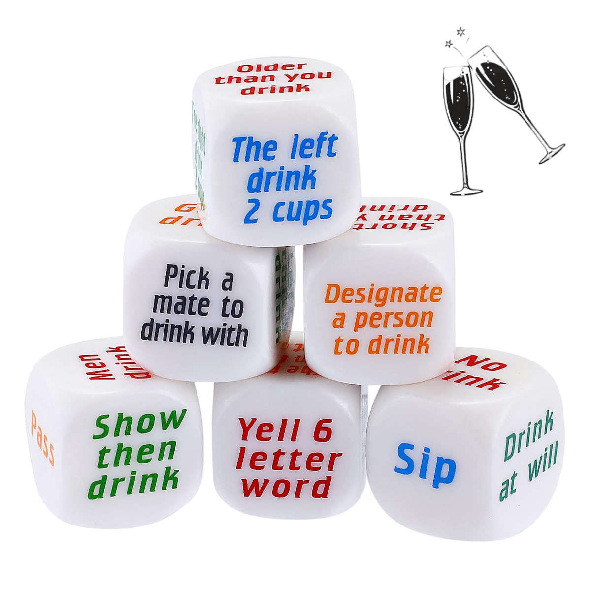 Party Games Bachelorette - 6 Pcs Party Drinking Bar Dice