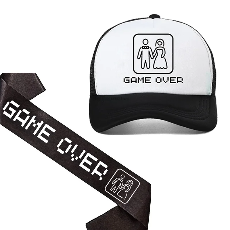 Groom To Be Sash Game Over Hat - огляд і ціна Party Games Bachelorette