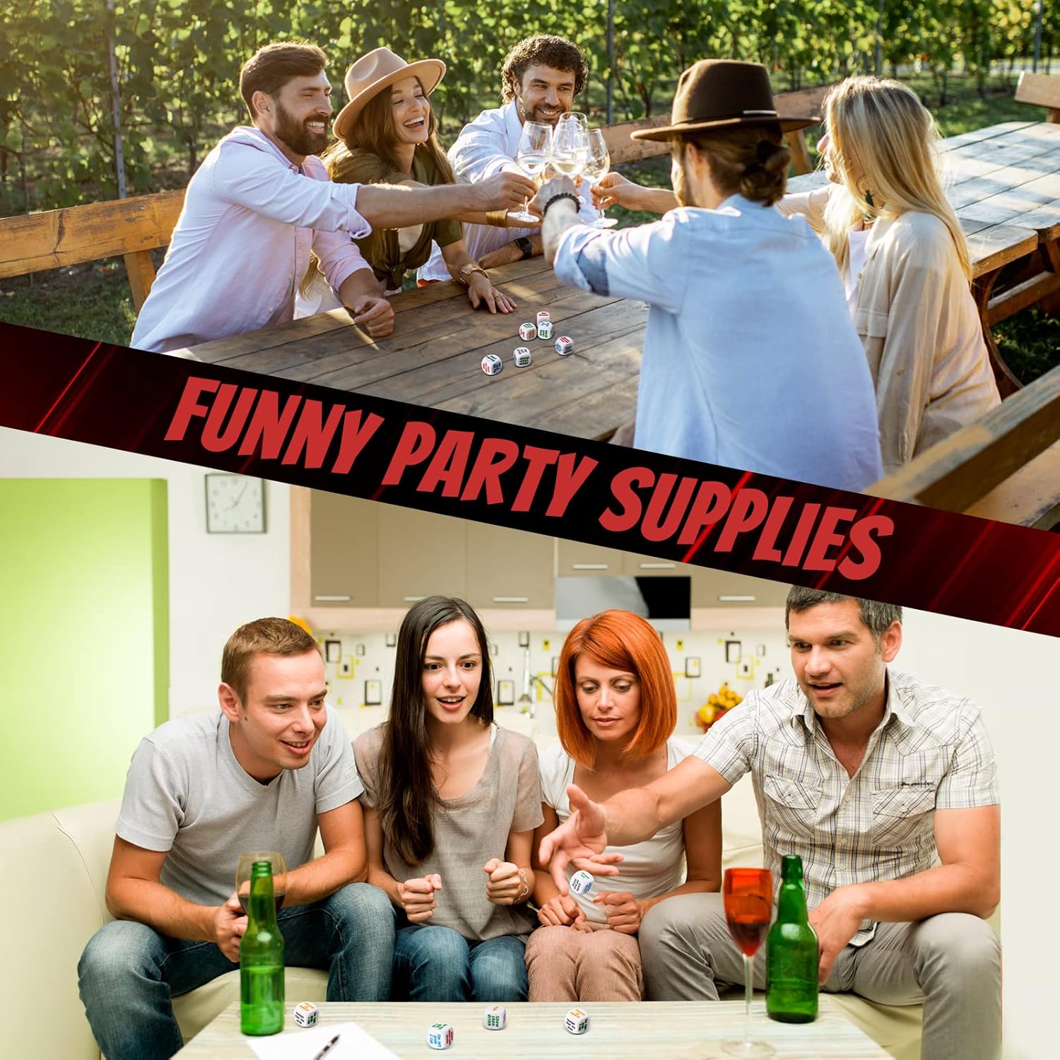 6 Pcs Party Drinking Bar Dice  - огляд і ціна Party Games Bachelorette
