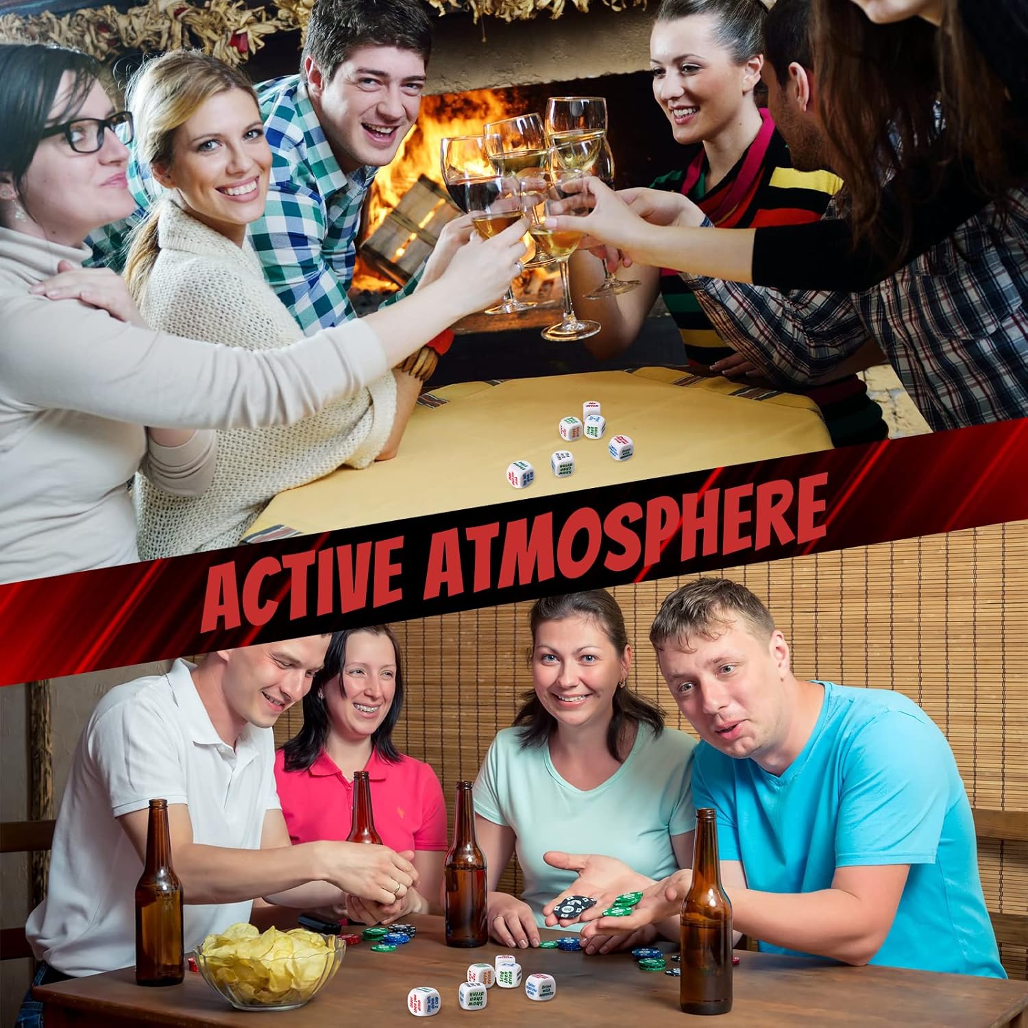 6 Pcs Party Drinking Bar Dice  - огляд і ціна Party Games Bachelorette